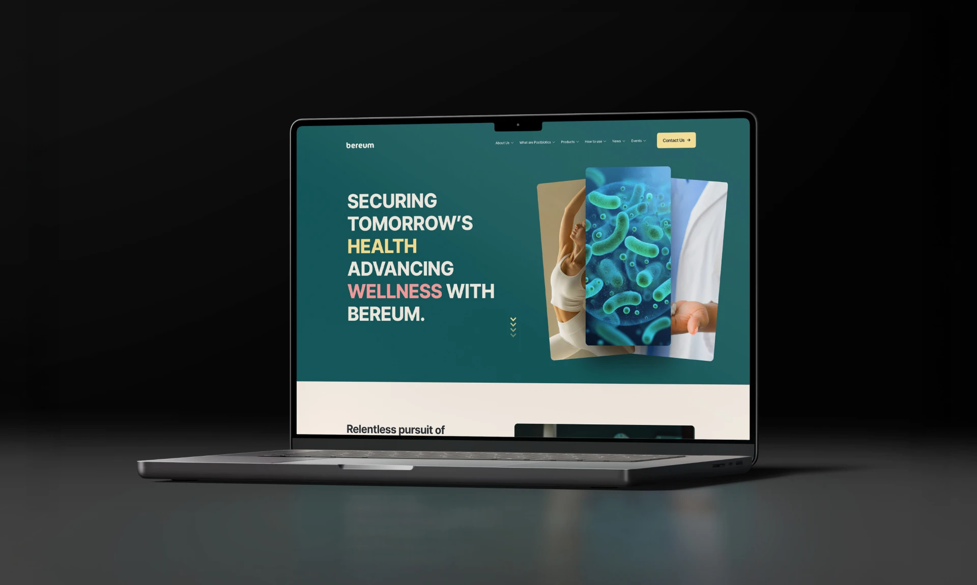 bereum-postbiotics-brand-website-mockup-design.webp