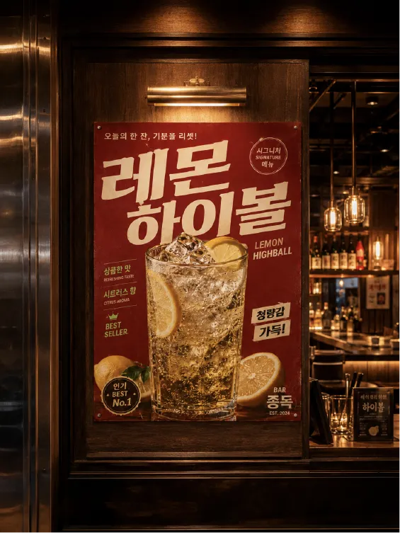 Restaurant/cafe brand case featuring store and event posters