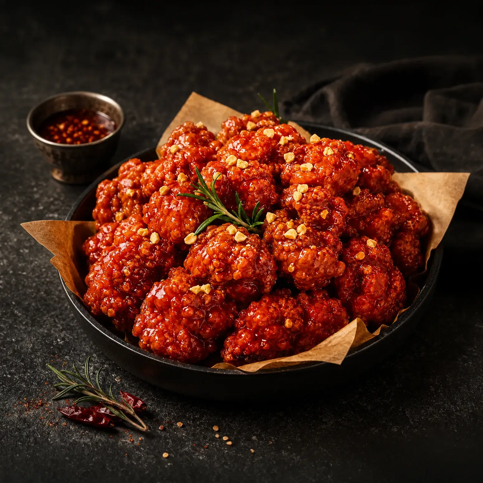 AI-generated food thumbnail of spicy chicken